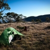 Camp near The Bluff in the Alpine National Park in Victoria.