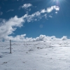 Snow poles on the Bogong High Plains. Not really necessary that day but bloody useful in a blizzard or heavy cloud.