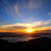 Sunset over Lake Pedder as seen from High Camp.